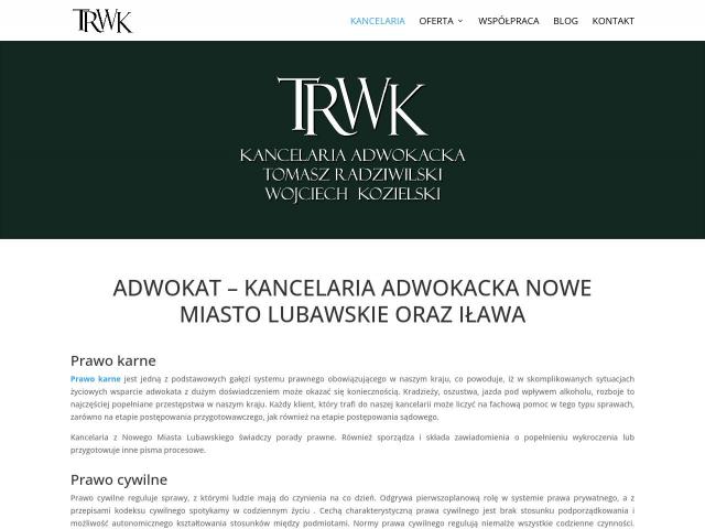 Zobacz Kancelaria Adwokacka adw. Tomasz Radziwilski adw. Wojciech Kozielski