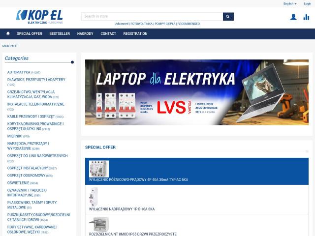 Zobacz Hurtownie Elektryczne Kopel Sp. z o.o. Online